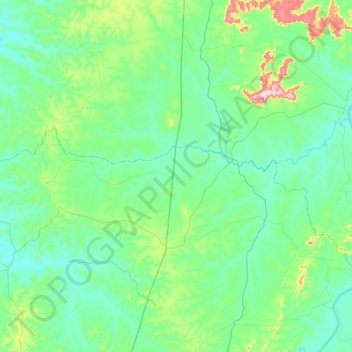 Crixás do Tocantins topographic map, elevation, terrain