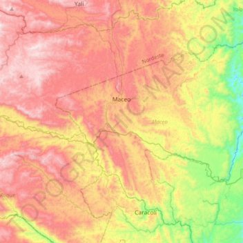 Maceo topographic map, elevation, terrain