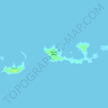 Eastern Islands topographic map, elevation, terrain