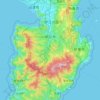 Izu topographic map, elevation, terrain