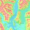 Lake Wānaka topographic map, elevation, terrain