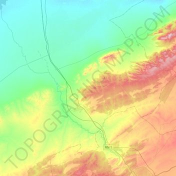 Aïn Maabed topographic map, elevation, terrain