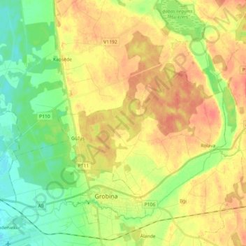 Ālande topographic map, elevation, terrain