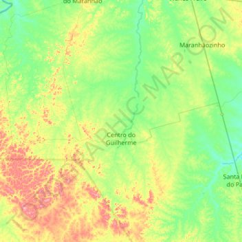 Centro do Guilherme topographic map, elevation, terrain