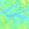 Lake Kyoga topographic map, elevation, terrain