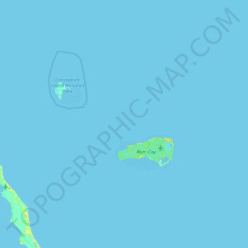 Rum Cay topographic map, elevation, terrain
