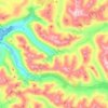 Kintail topographic map, elevation, terrain