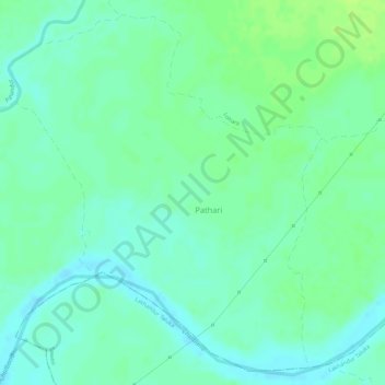 Pathari topographic map, elevation, terrain