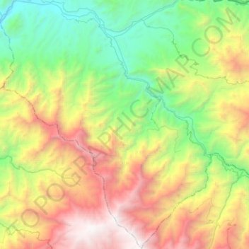 Marmot topographic map, elevation, terrain