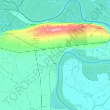 Dalj topographic map, elevation, terrain