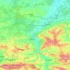 Dębica County topographic map, elevation, terrain