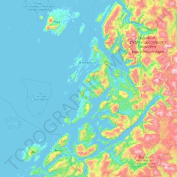 Sømna topographic map, elevation, terrain