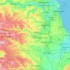 County Durham topographic map, elevation, terrain