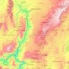 Central Ethiopia Regional State topographic map, elevation, terrain