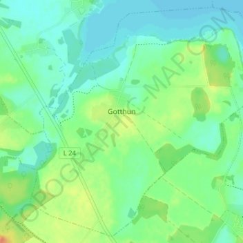 Gotthun topographic map, elevation, terrain