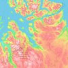 Kvænangen topographic map, elevation, terrain