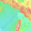 Atiwa East District topographic map, elevation, terrain