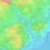 Baix Llobregat topographic map, elevation, terrain
