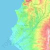 Lattakia District topographic map, elevation, terrain
