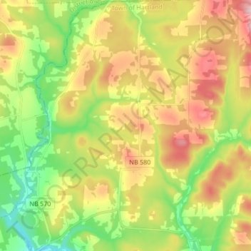 Windsor topographic map, elevation, terrain