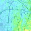 沙井街道 topographic map, elevation, terrain