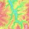 Aubusson topographic map, elevation, terrain