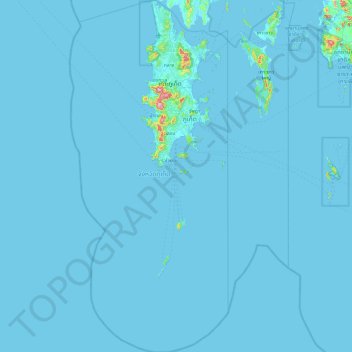 Provinz Phuket topographic map, elevation, terrain