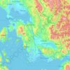 Aetolia-Acarnania Regional Unit topographic map, elevation, terrain