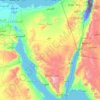 Península del Sinaí topographic map, elevation, terrain