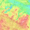 Mecklenburgische Seenplatte topographic map, elevation, terrain