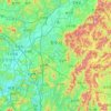 Cheongju-si topographic map, elevation, terrain