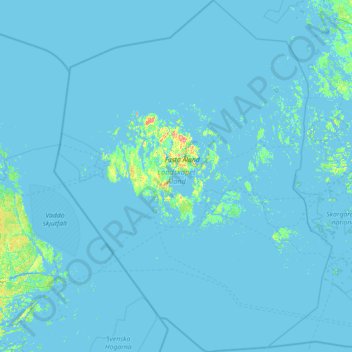 Åland Islands topographic map, elevation, terrain