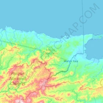Distrito Santa Isabel topographic map, elevation, terrain