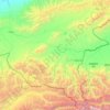Raiymbek District topographic map, elevation, terrain