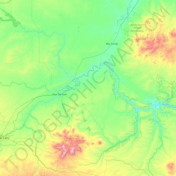 Chouteau County topographic map, elevation, terrain