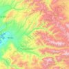 Узгенский район topographic map, elevation, terrain