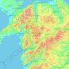 Gwynedd topographic map, elevation, terrain