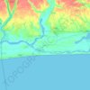 Badagry topographic map, elevation, terrain