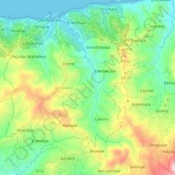 53940 topographic map, elevation, terrain