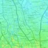 Jakarta Special Capital Region topographic map, elevation, terrain