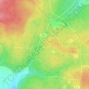 Barnstorf-Warle topographic map, elevation, terrain