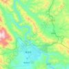 允景洪街道 topographic map, elevation, terrain