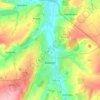 Бахмут topographic map, elevation, terrain