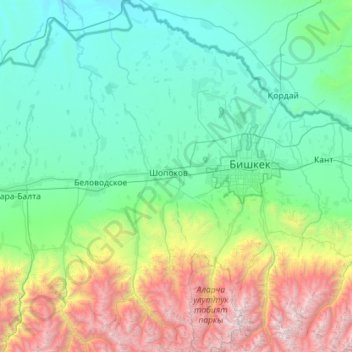 Сокулукский район topographic map, elevation, terrain