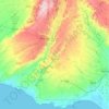 Modica topographic map, elevation, terrain