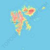Svalbard et Île Jan Mayen topographic map, elevation, terrain