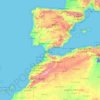 Spain topographic map, elevation, terrain