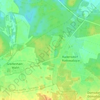 Greifenhain topographic map, elevation, terrain