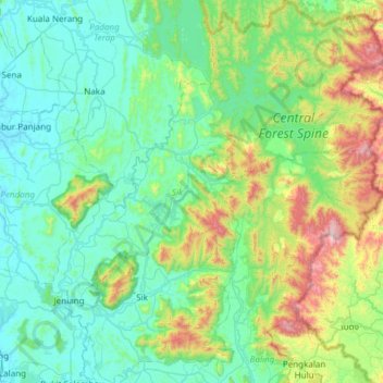 Sik topographic map, elevation, terrain