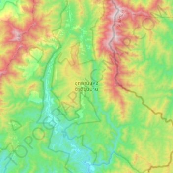 Khun Nan National Park topographic map, elevation, terrain